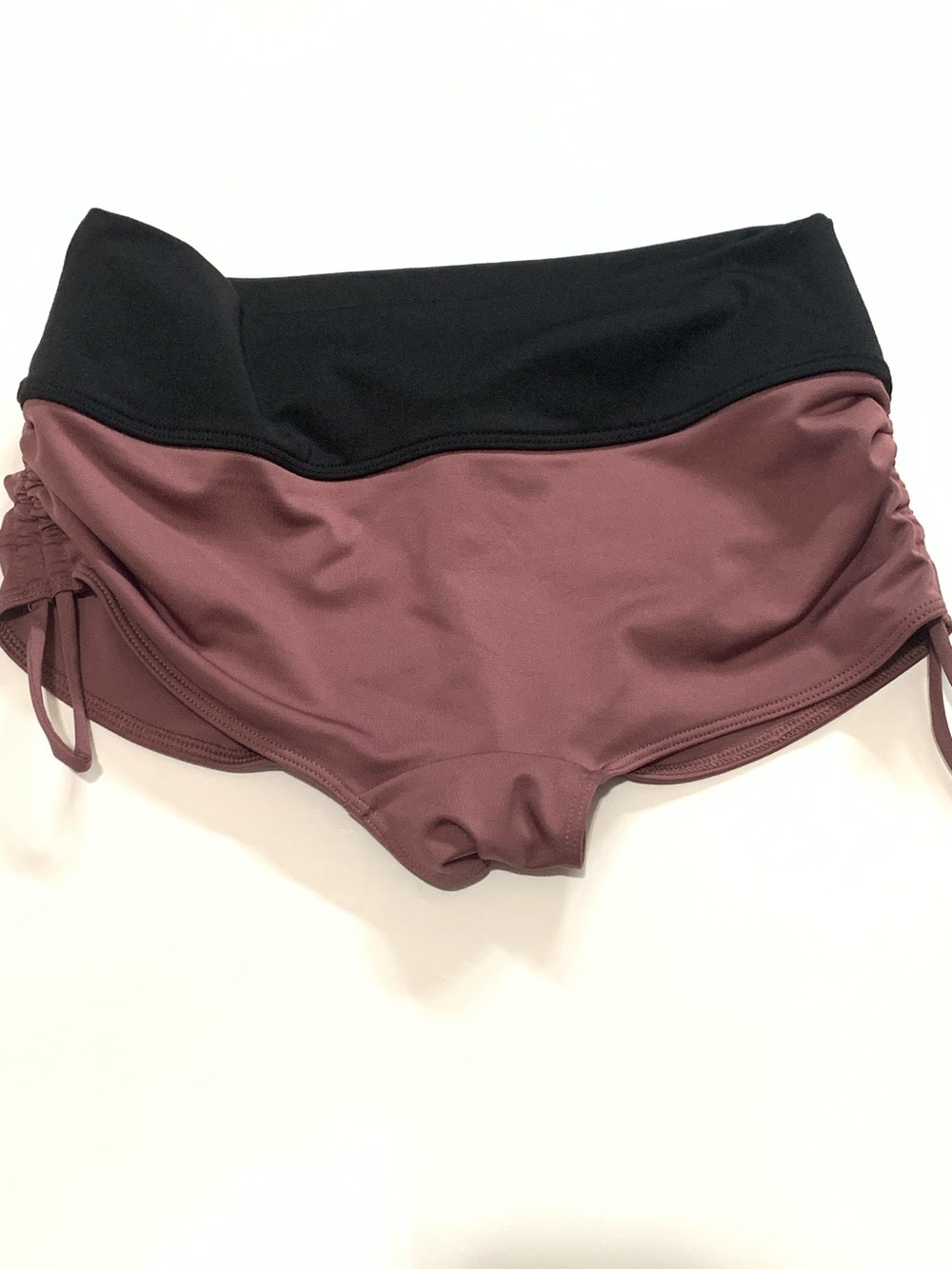 Victoria's Secret Sport High-Waist Swim Bottoms in Mauve and Black